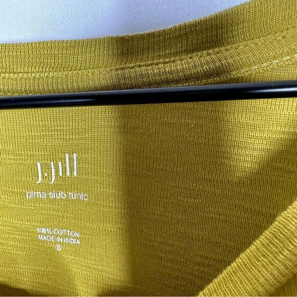 J.JILL Pima Slub Tunic Mustard Yellow in Small - Picture 2 of 4
